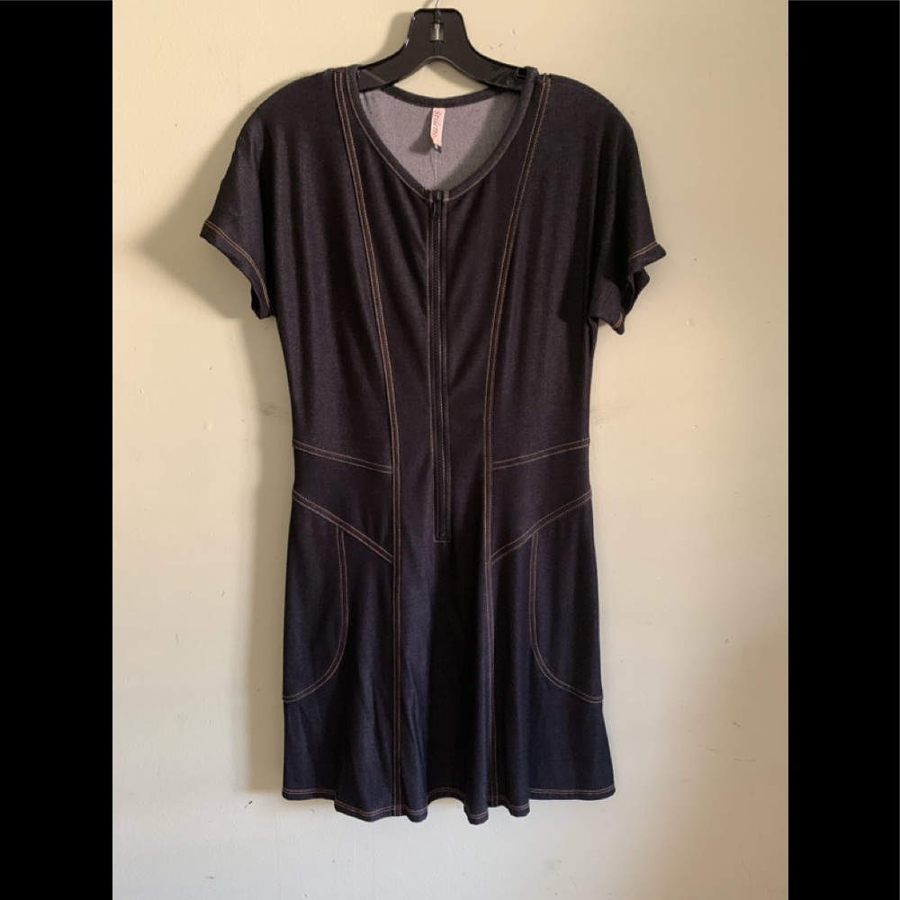 Stiletto dress/ brand new / denim looking
